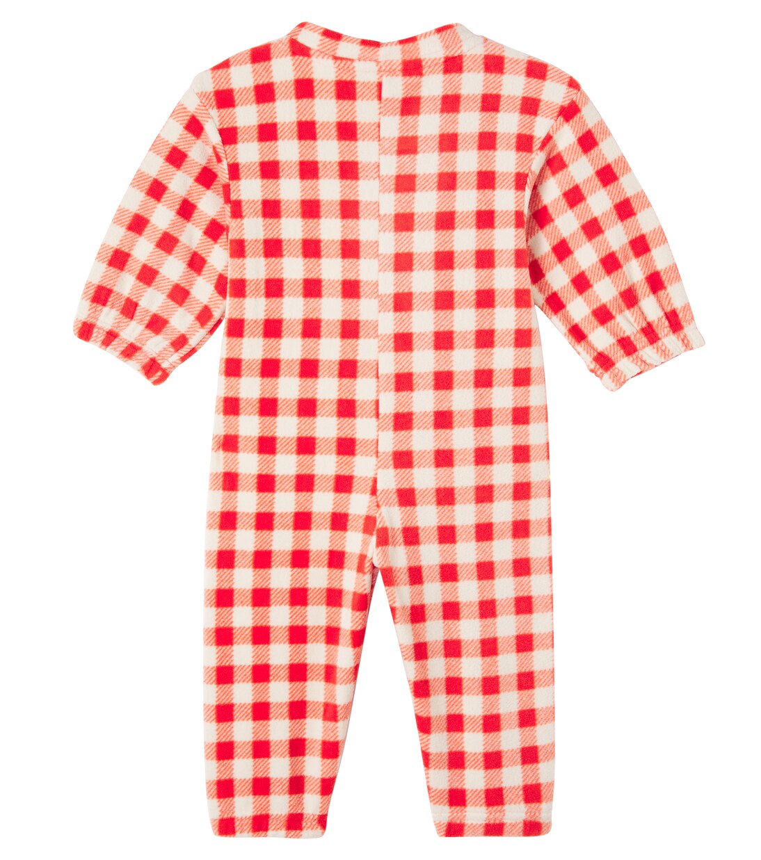 Baby gingham fleece onesie | Mini Rodini