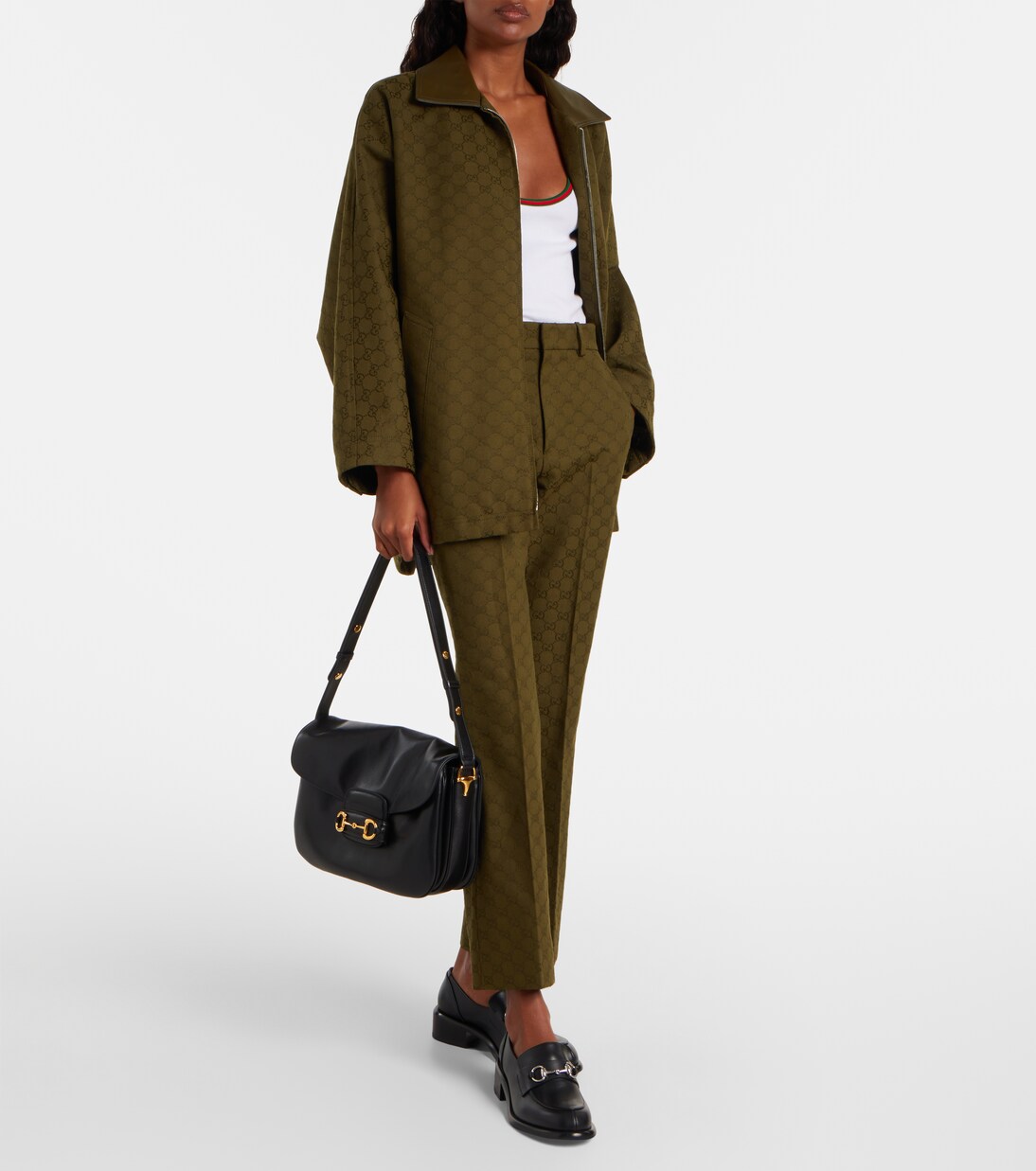 Gucci Horsebit 1955 Large leather shoulder bag | Gucci