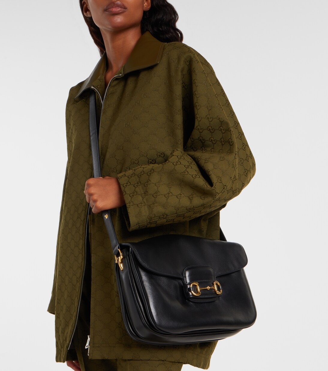 Gucci Horsebit 1955 Large leather shoulder bag | Gucci