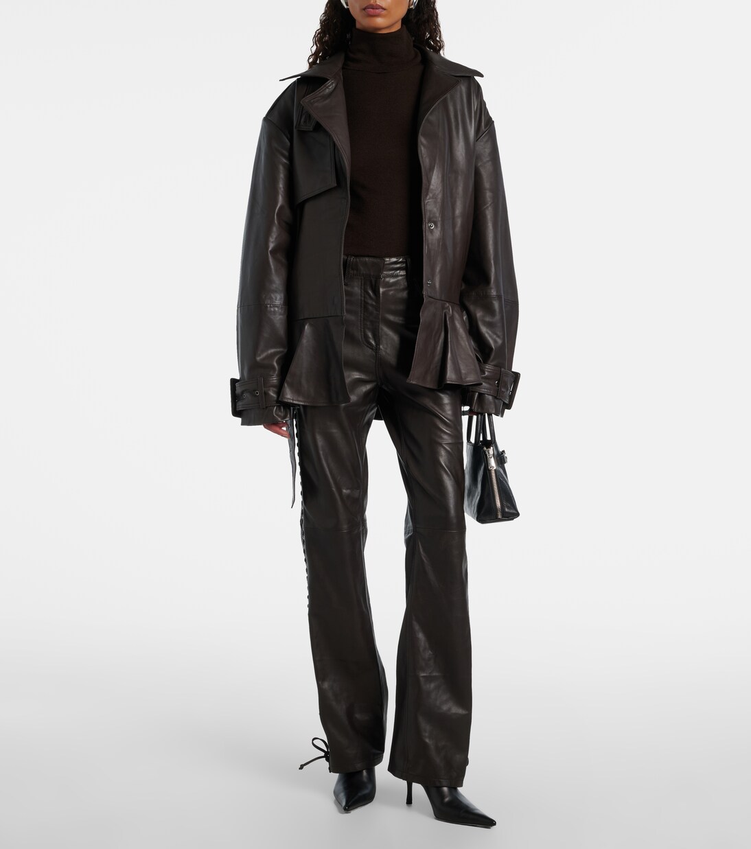 Pantalon droit en cuir | Rotate