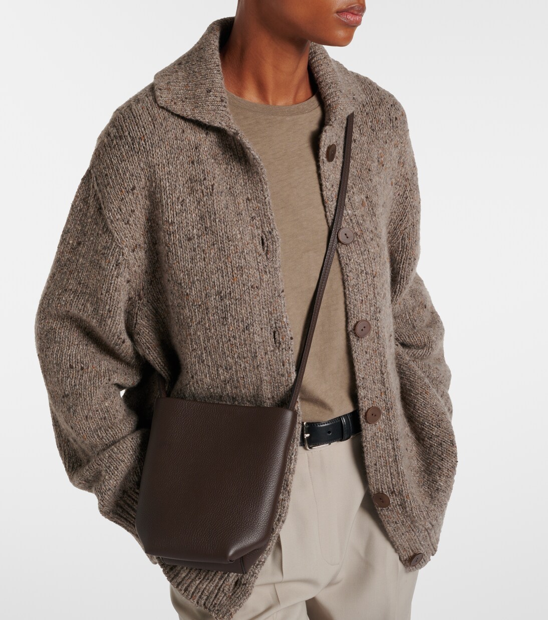 N/S Park leather crossbody bag | The Row