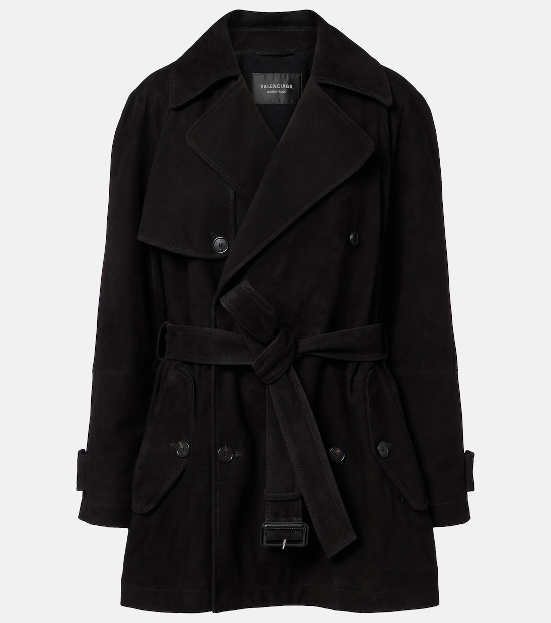 Suede trench coat | Balenciaga