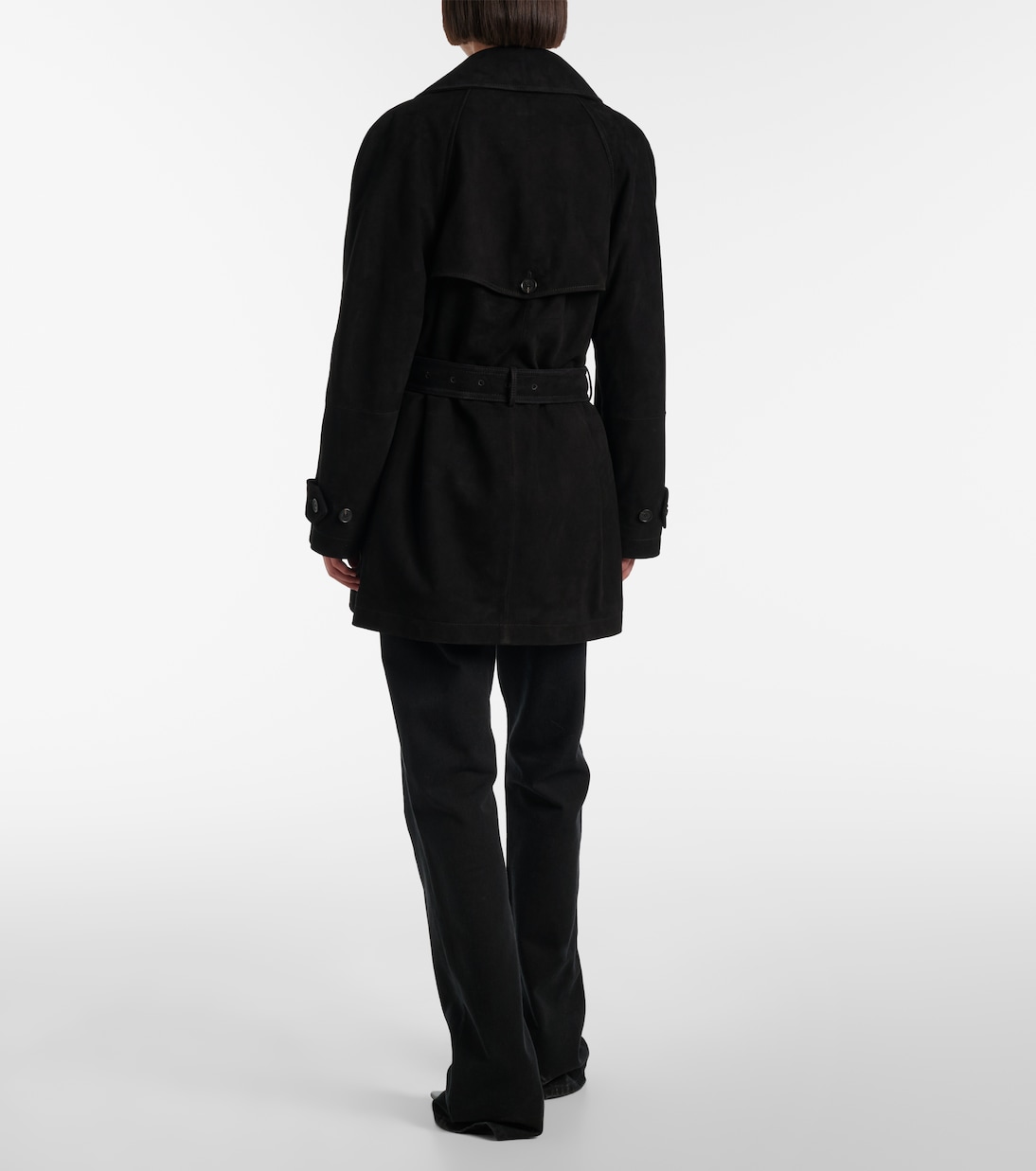 Suede trench coat | Balenciaga