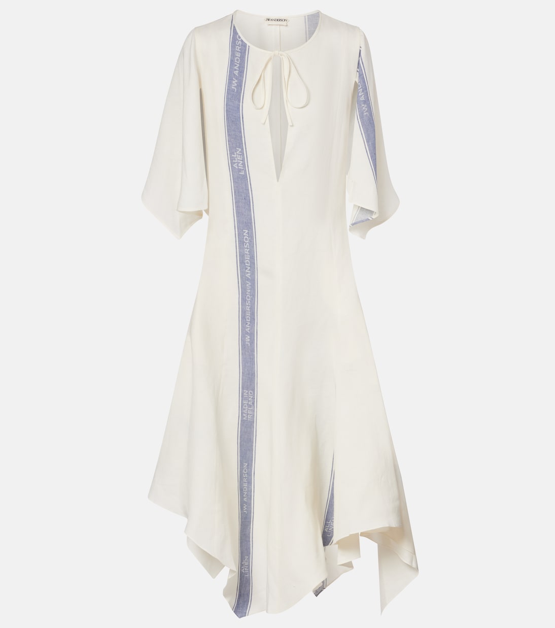 Asymmetric linen maxi dress | JW Anderson