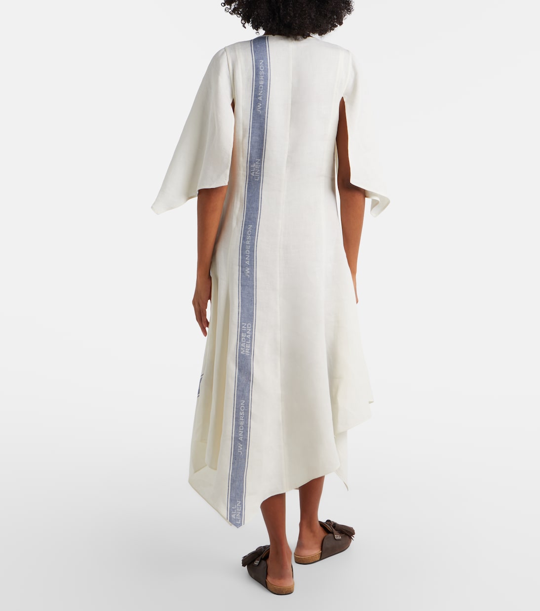 Asymmetric linen maxi dress | JW Anderson