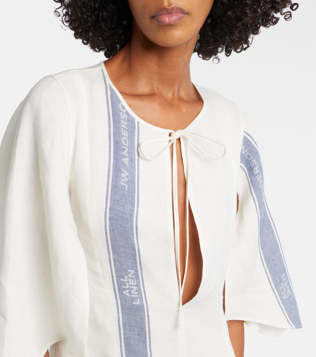 Asymmetric linen maxi dress | JW Anderson