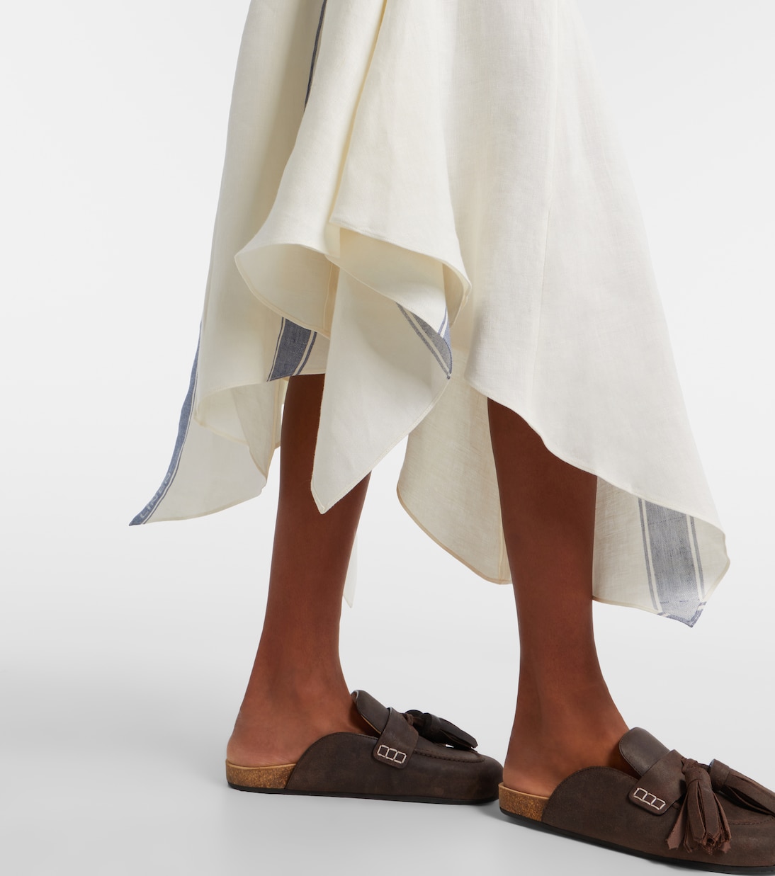 Asymmetric linen maxi dress | JW Anderson