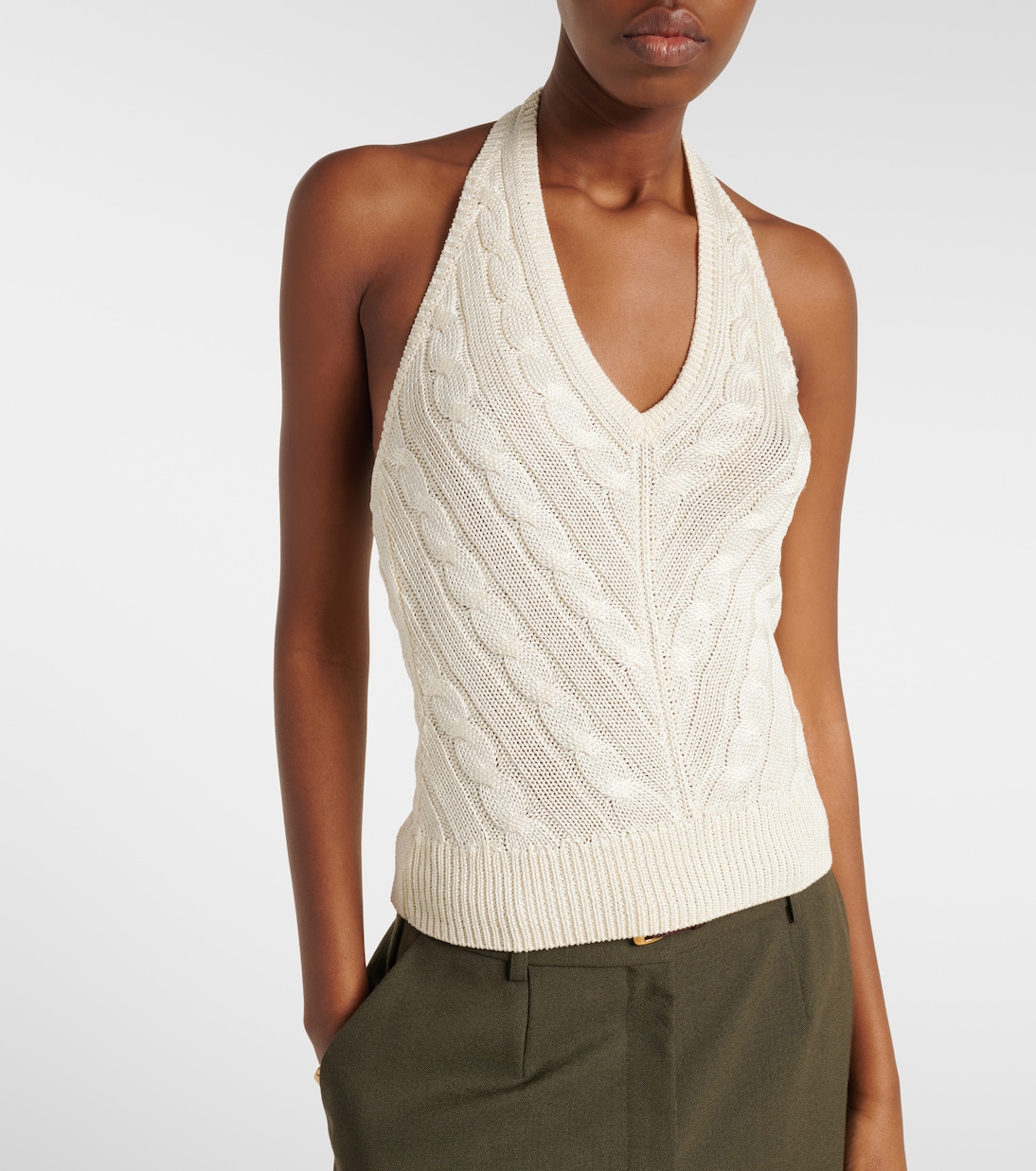 Top de seda con cuello halter | Ralph Lauren Collection