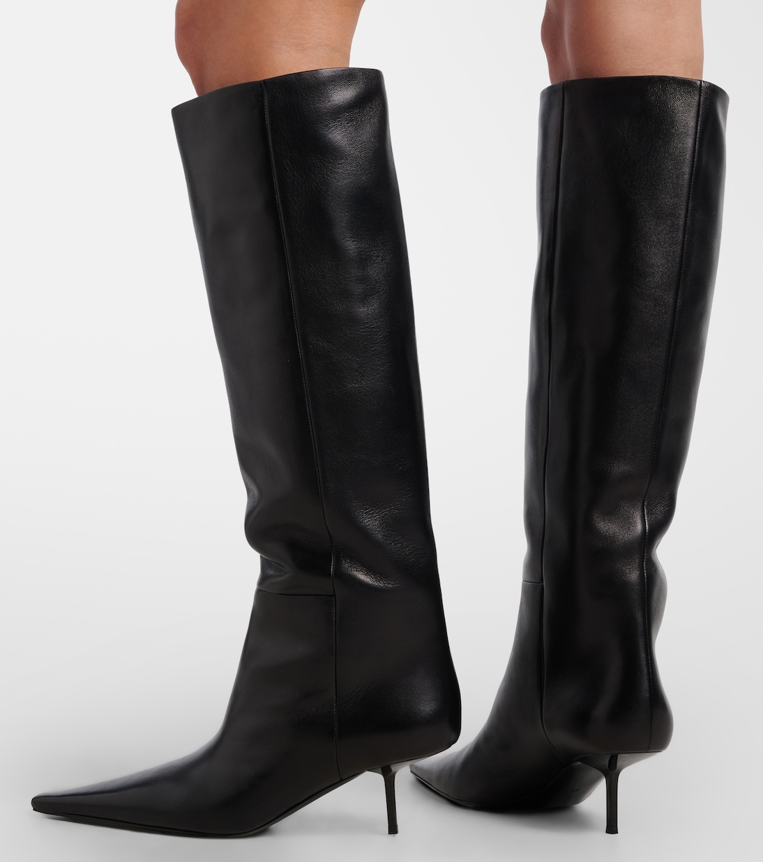 Victoire 55 leather knee-high boots | Saint Laurent