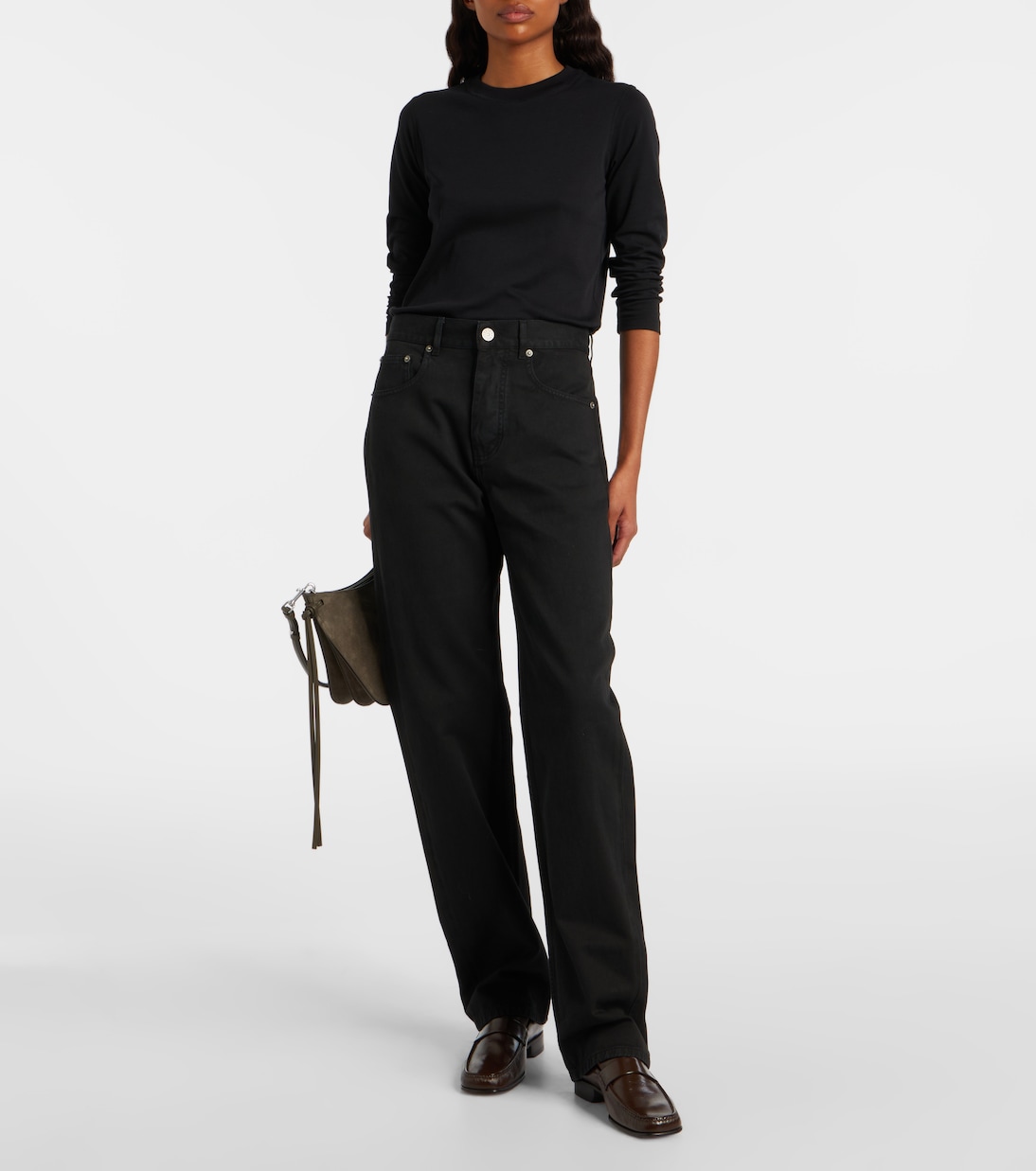 Small Gig suede shoulder bag | Phoebe Philo