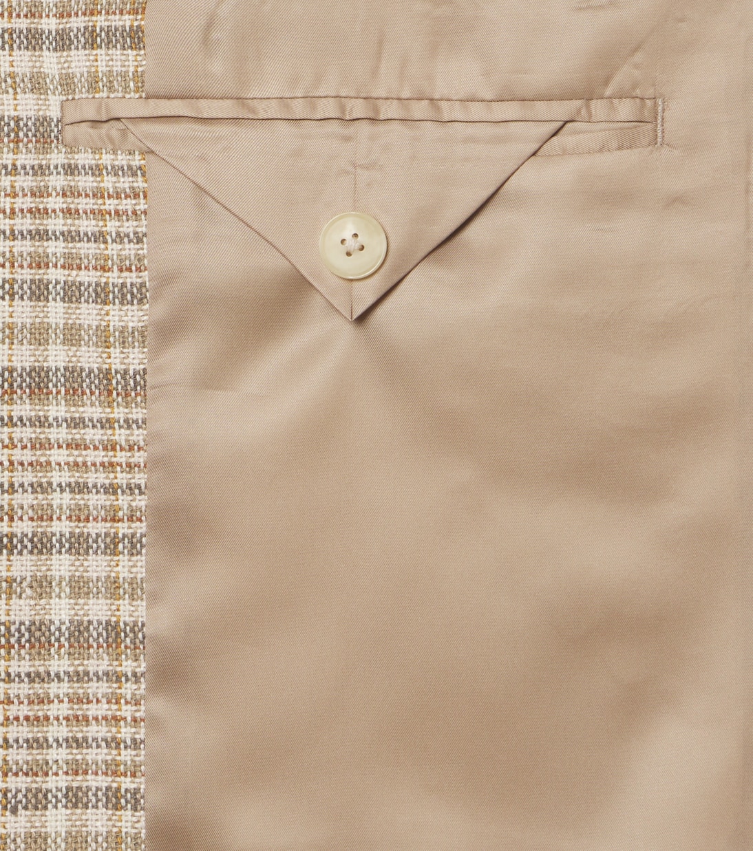 Checked silk and linen tweed jacket | Auralee