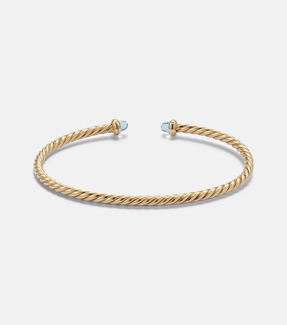Cablespira® Flex Micro 18kt gold cuff bracelet with topaz | David Yurman