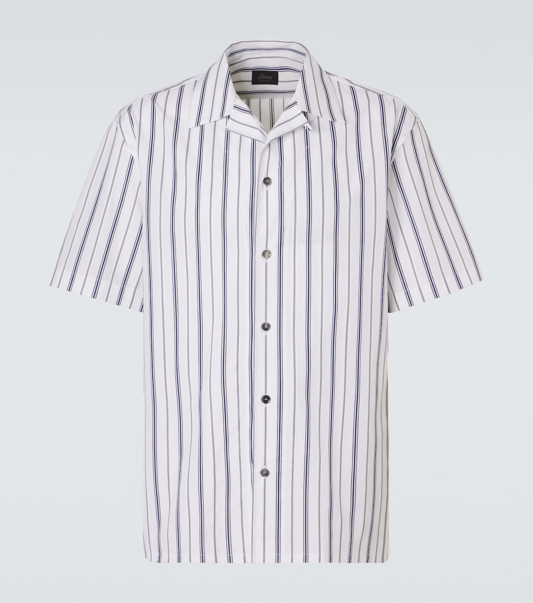 Camicia bowling in popeline di cotone a righe | Brioni