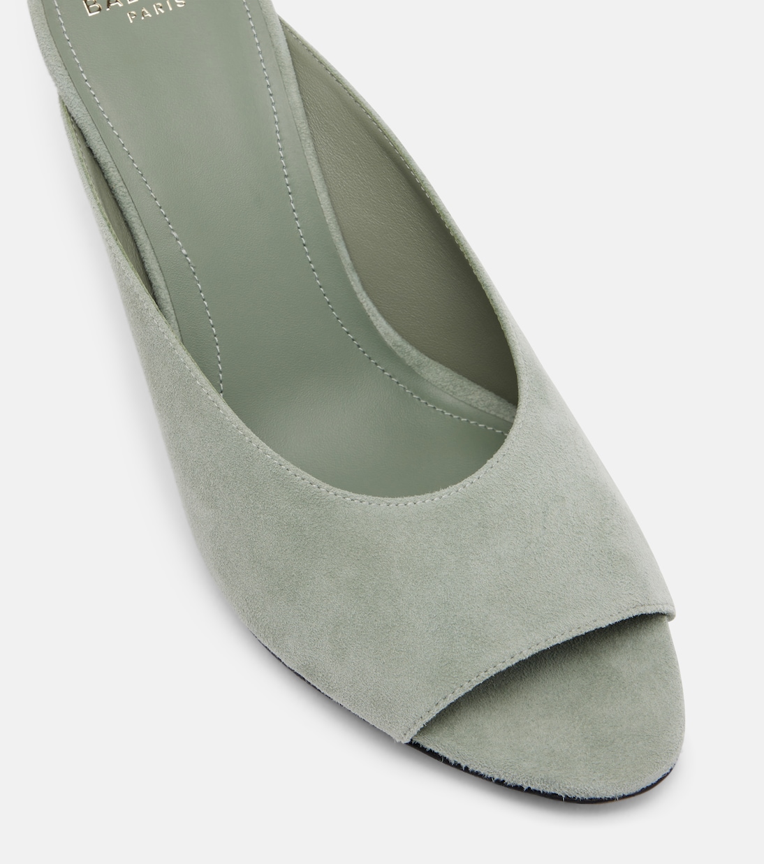 Suede cutout wedge mules | Balmain