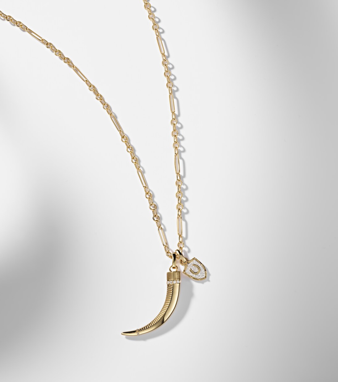 Halskette Protection & La Loba Claw aus 18kt Gelbgold | FoundRae