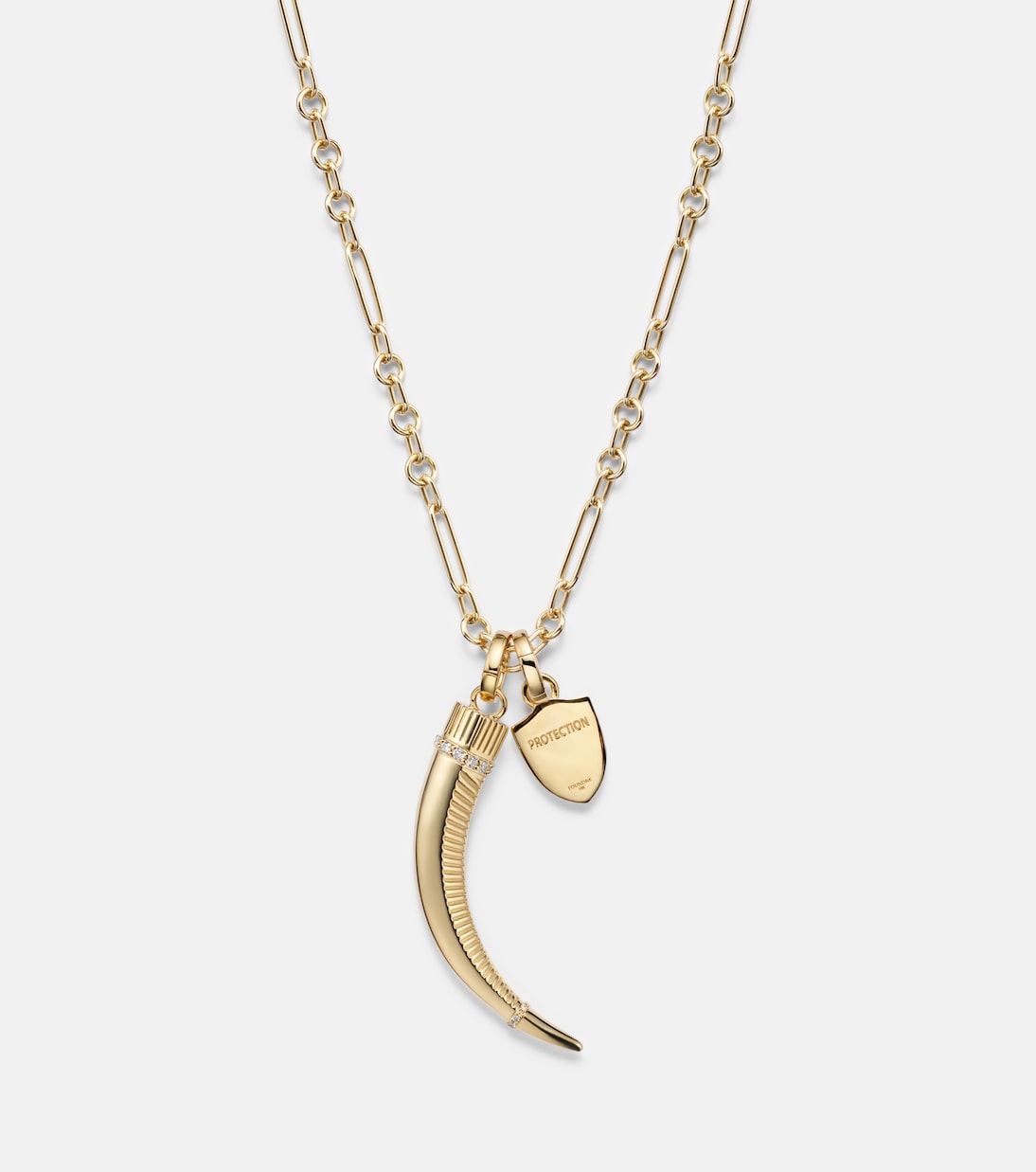 Halskette Protection & La Loba Claw aus 18kt Gelbgold | FoundRae