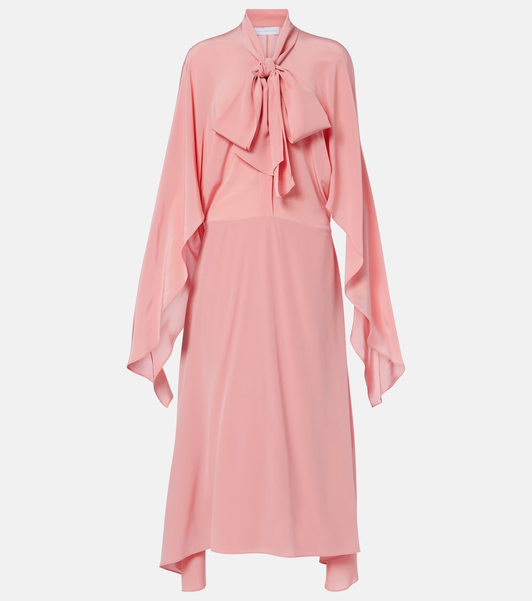 Tie-neck silk midi dress | Stella McCartney