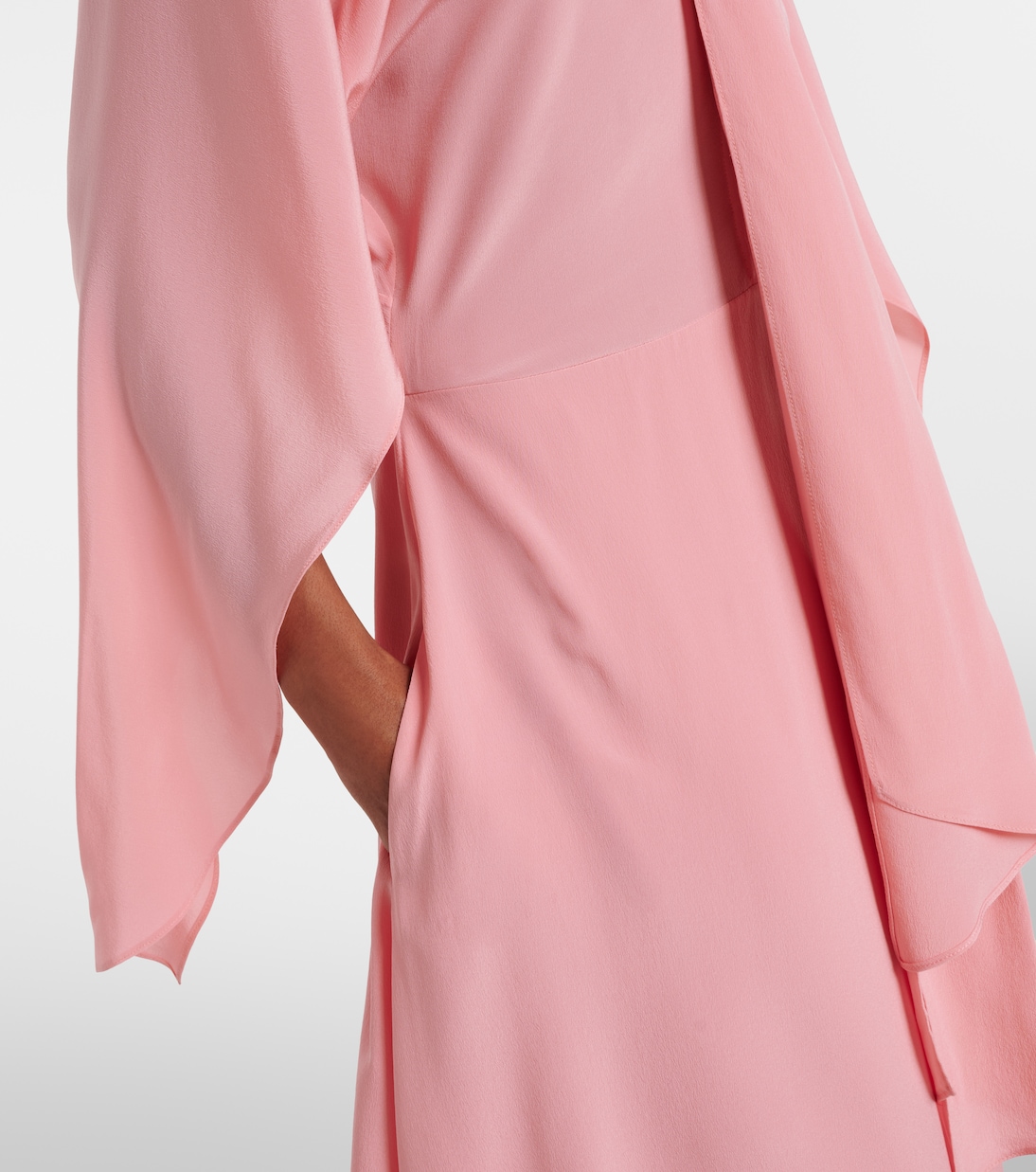 Tie-neck silk midi dress | Stella McCartney