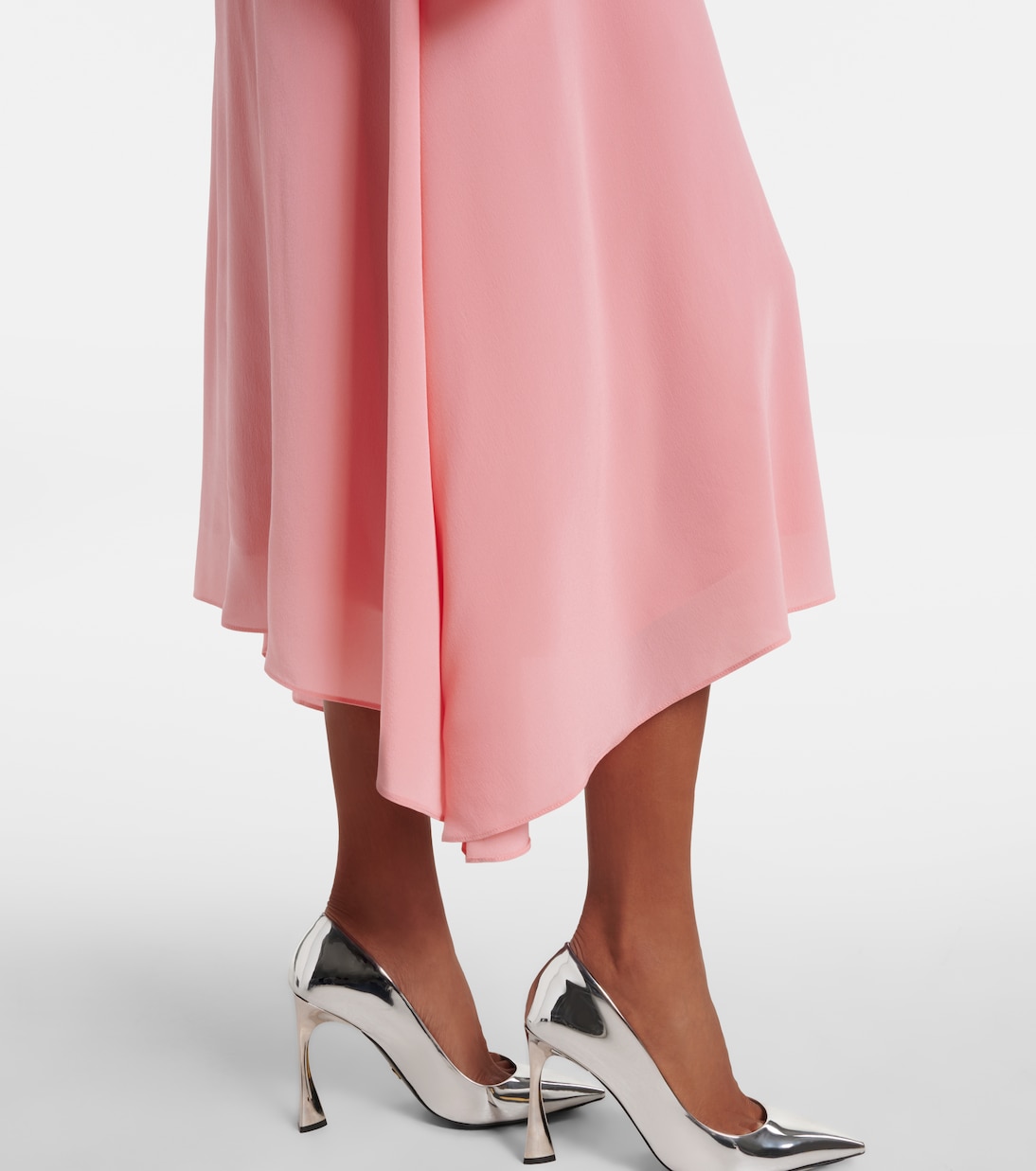Tie-neck silk midi dress | Stella McCartney