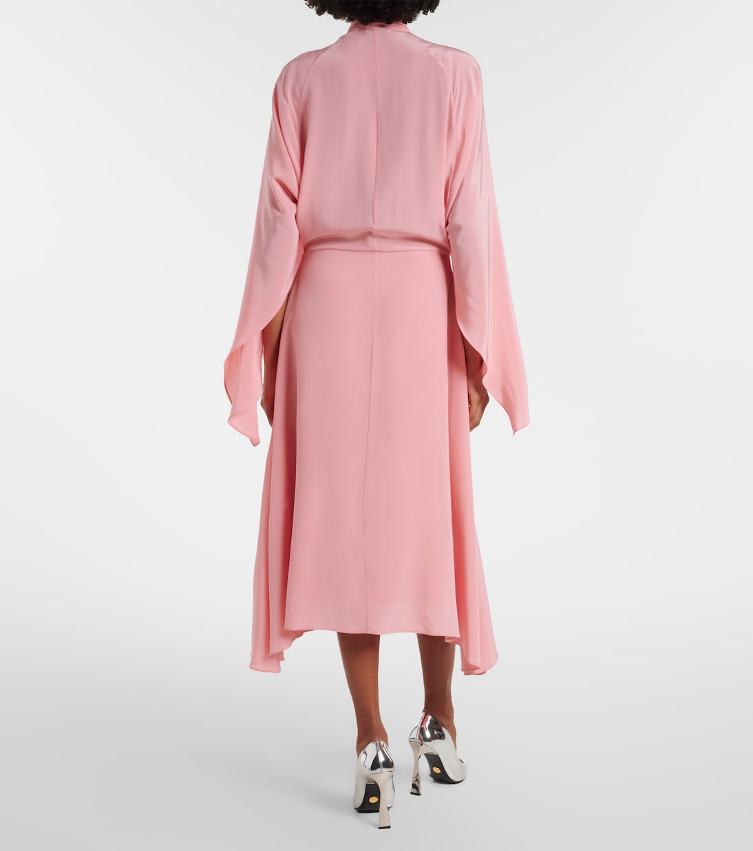 Tie-neck silk midi dress | Stella McCartney