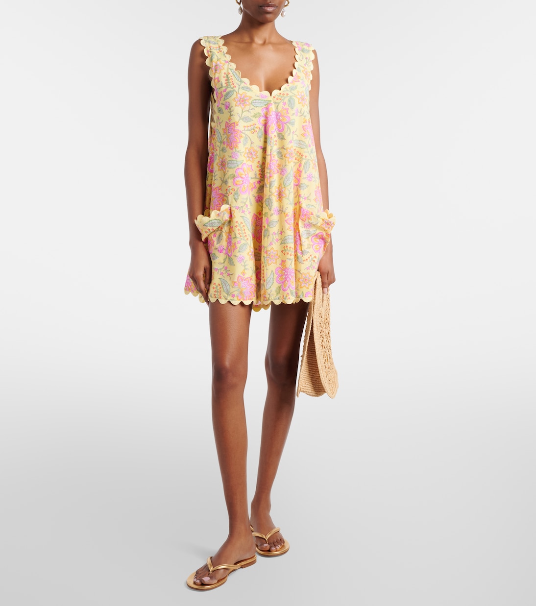 Abito corto in cotone floreale | Juliet Dunn