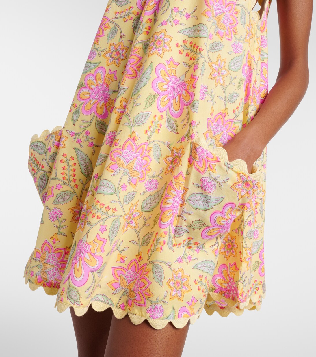 Abito corto in cotone floreale | Juliet Dunn