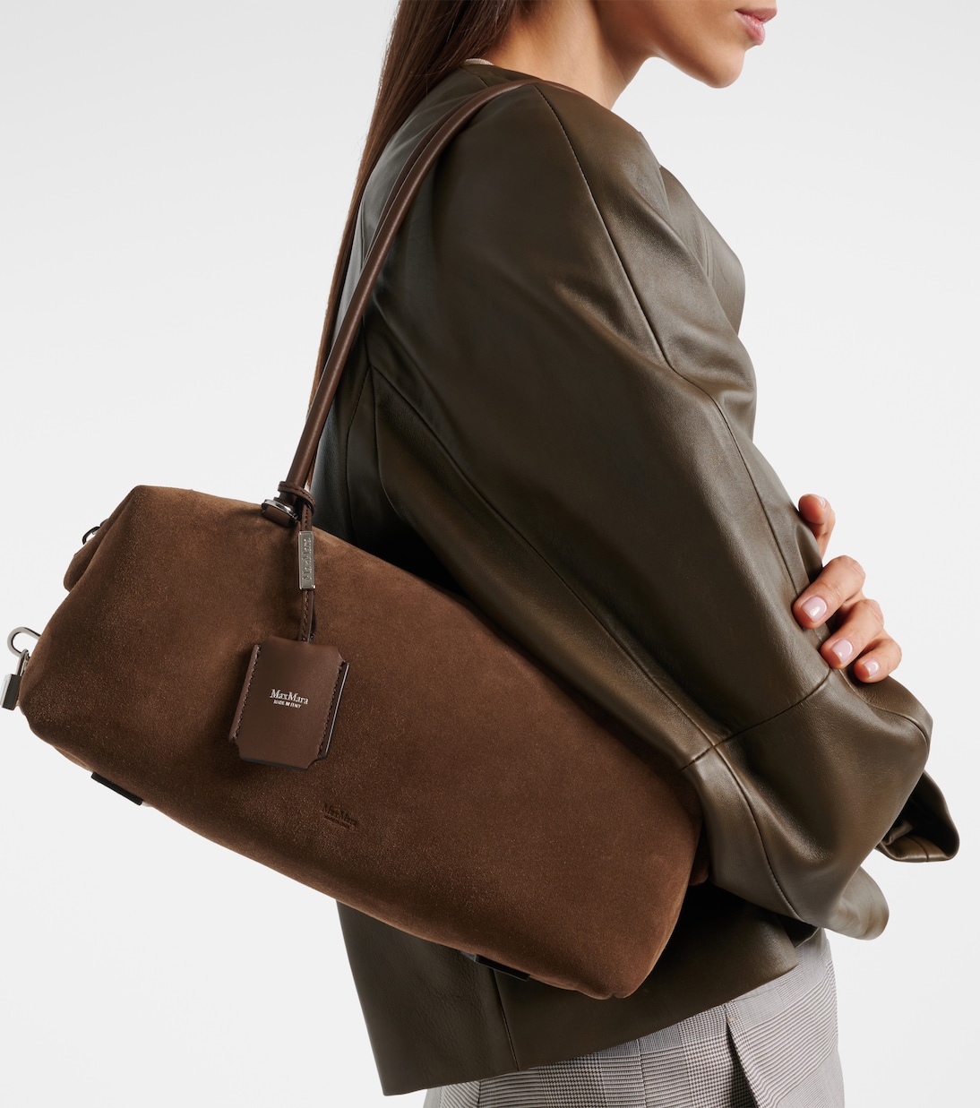 Medium suede shoulder bag | Max Mara