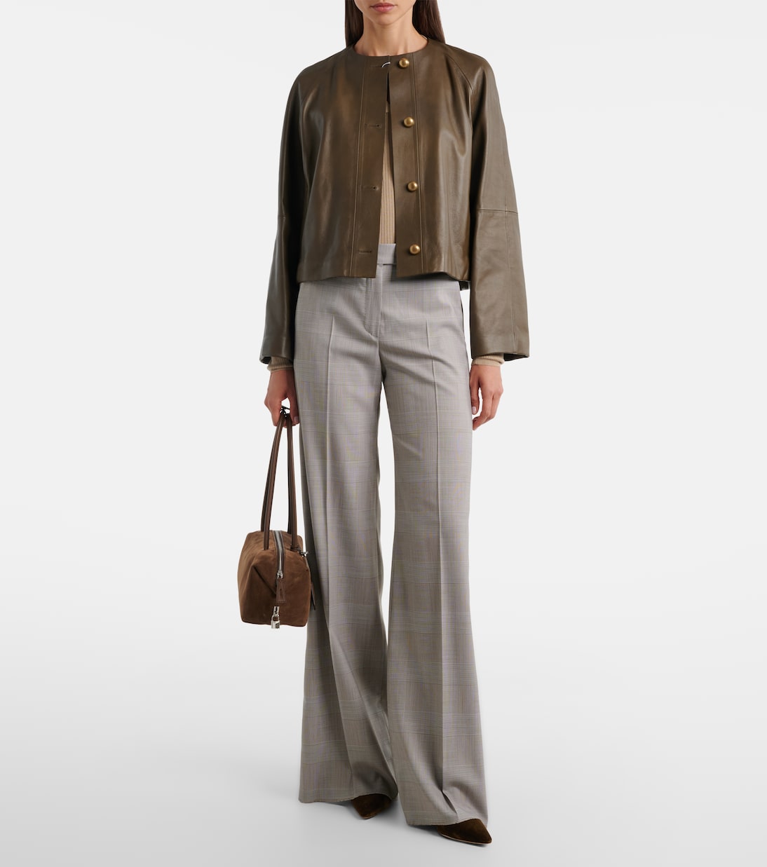 Medium suede shoulder bag | Max Mara