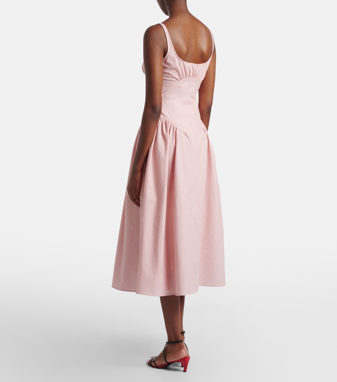 Solira seersucker midi dress | Proenza Schouler