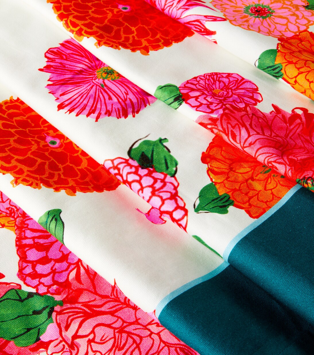 Bright Blooms Large cotton tablecloth | La DoubleJ