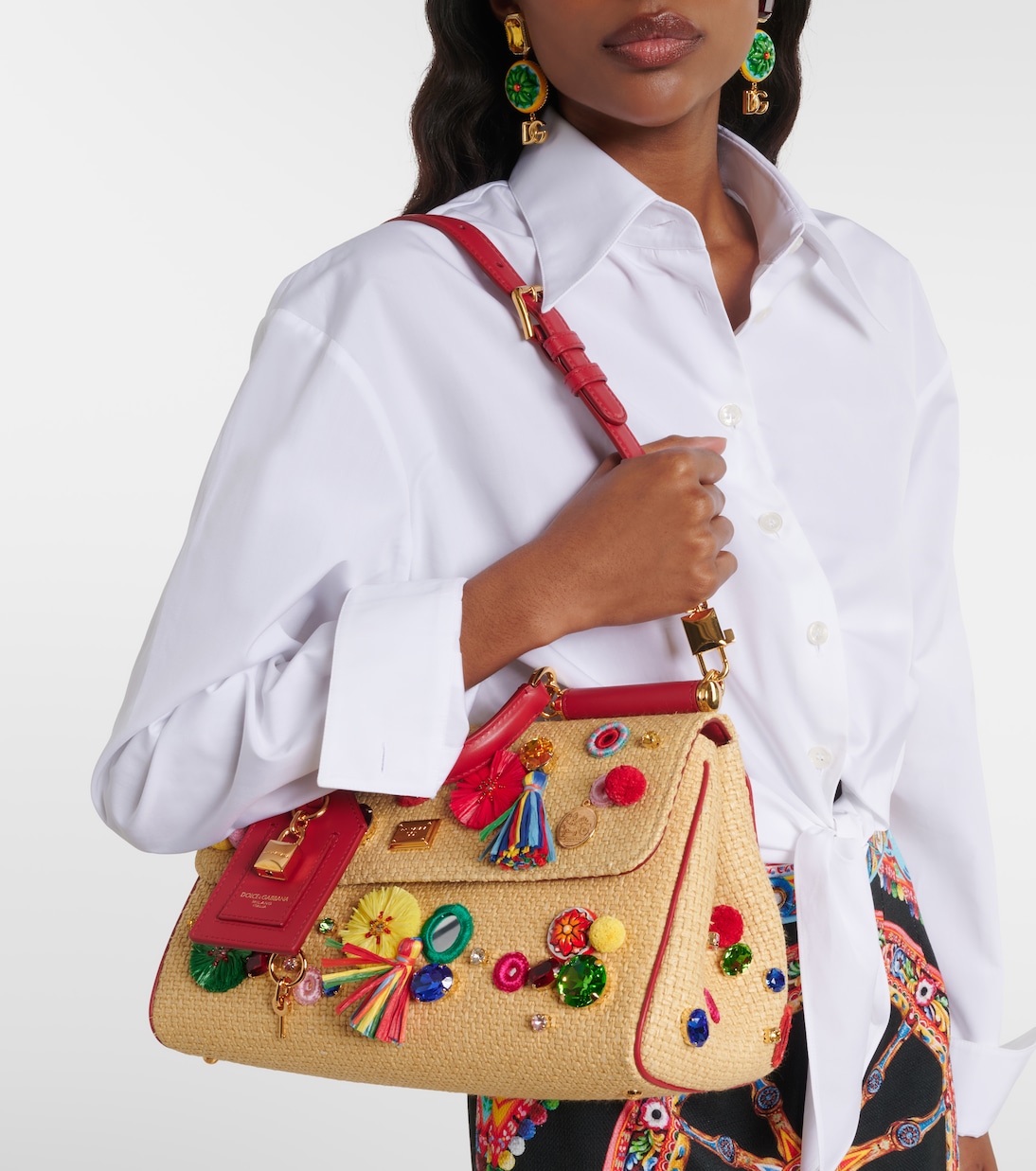 Sicily Medium embellished top-handle bag | Dolce&Gabbana