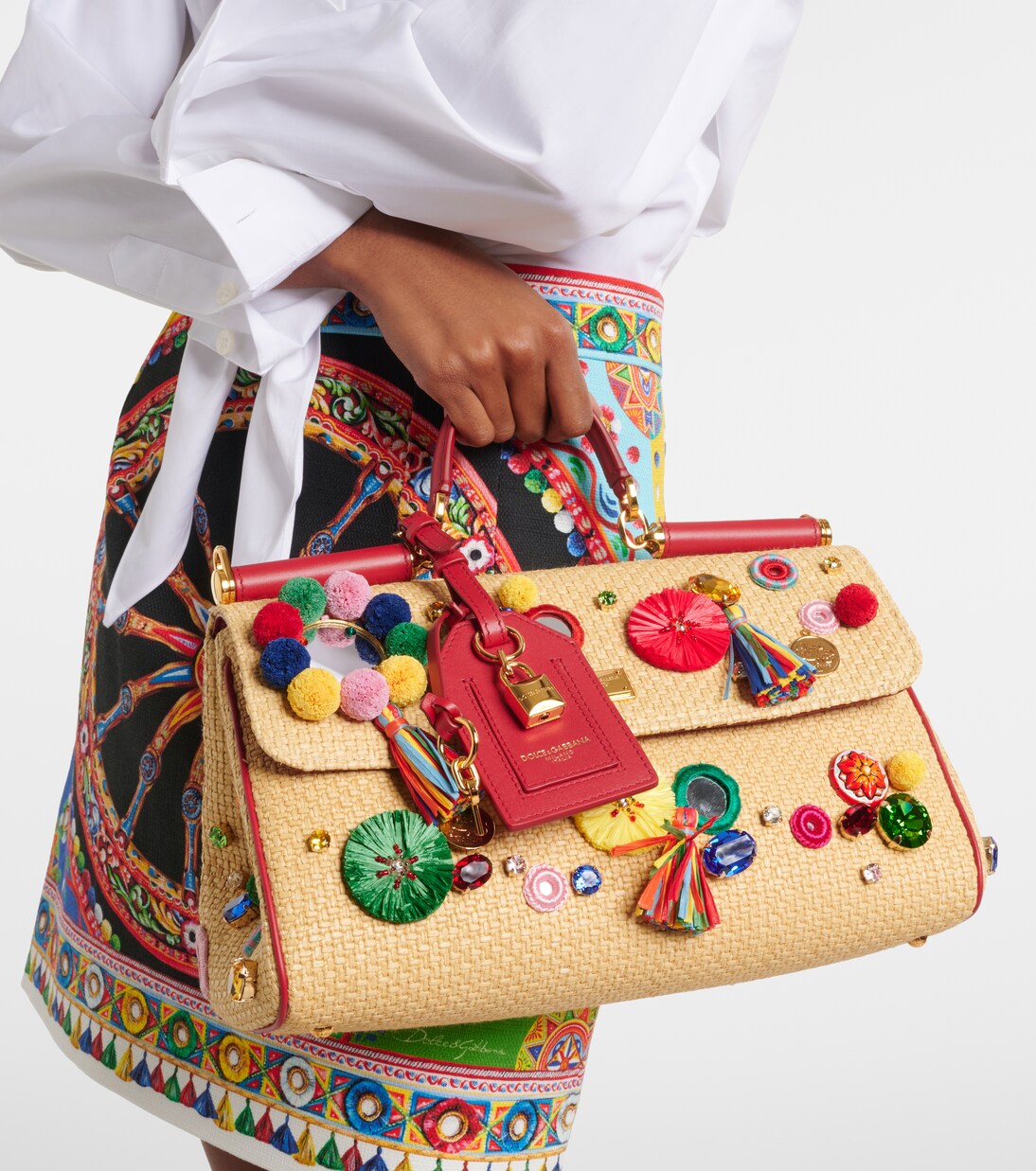 Sicily Medium embellished top-handle bag | Dolce&Gabbana