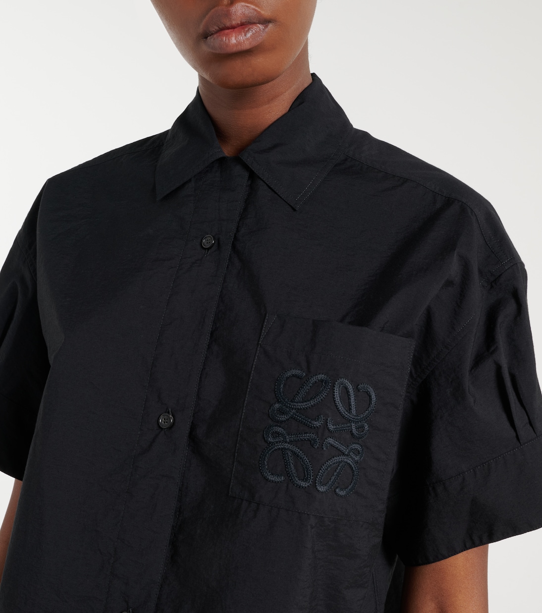 Paula's Ibiza Anagram cotton-blend shirt | Loewe