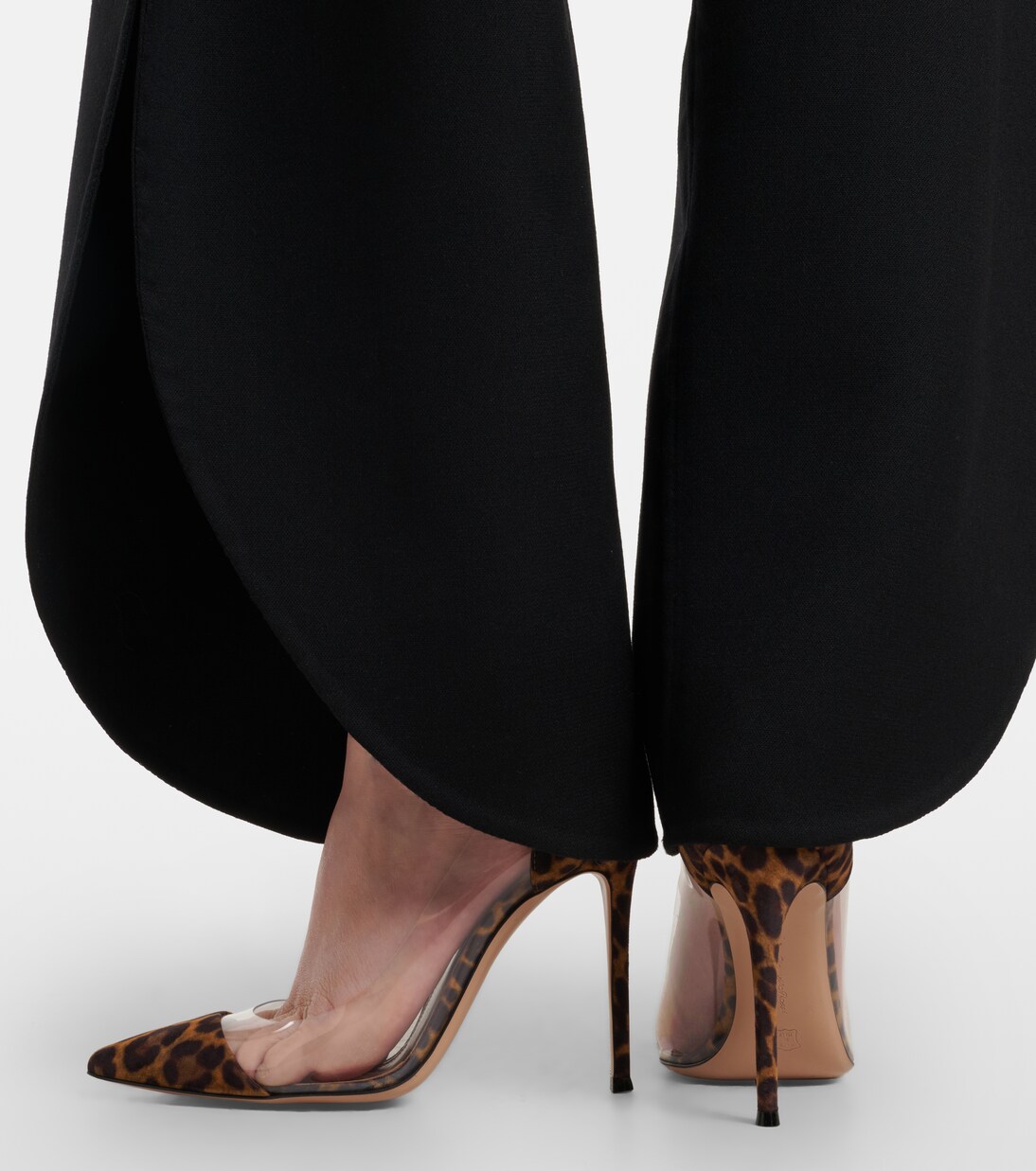 Plexi leopard-print suede and TPU pumps | Gianvito Rossi