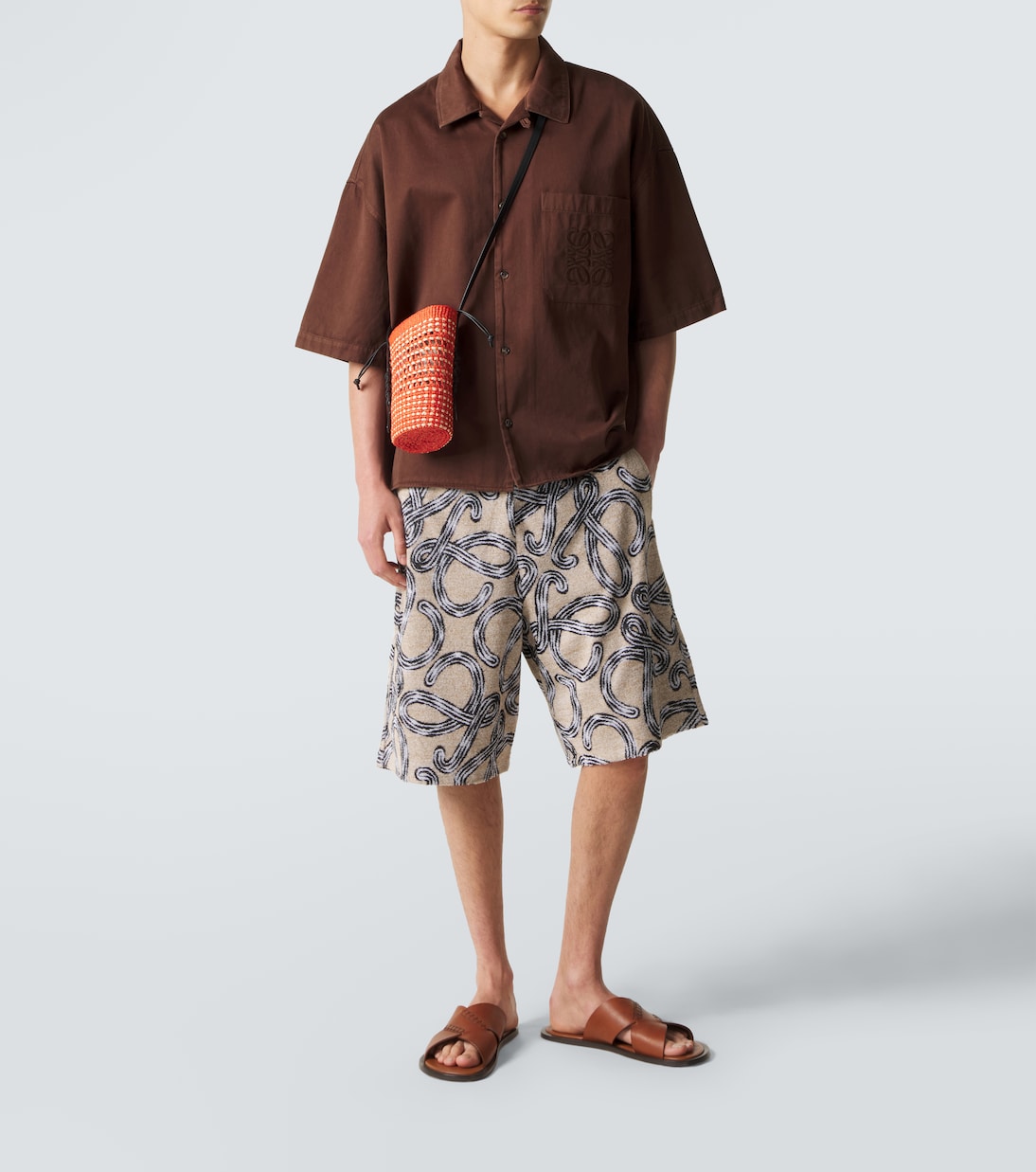 Paula's Ibiza cotton-blend terry Bermuda shorts | Loewe