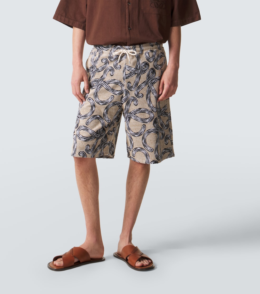 Paula's Ibiza cotton-blend terry Bermuda shorts | Loewe