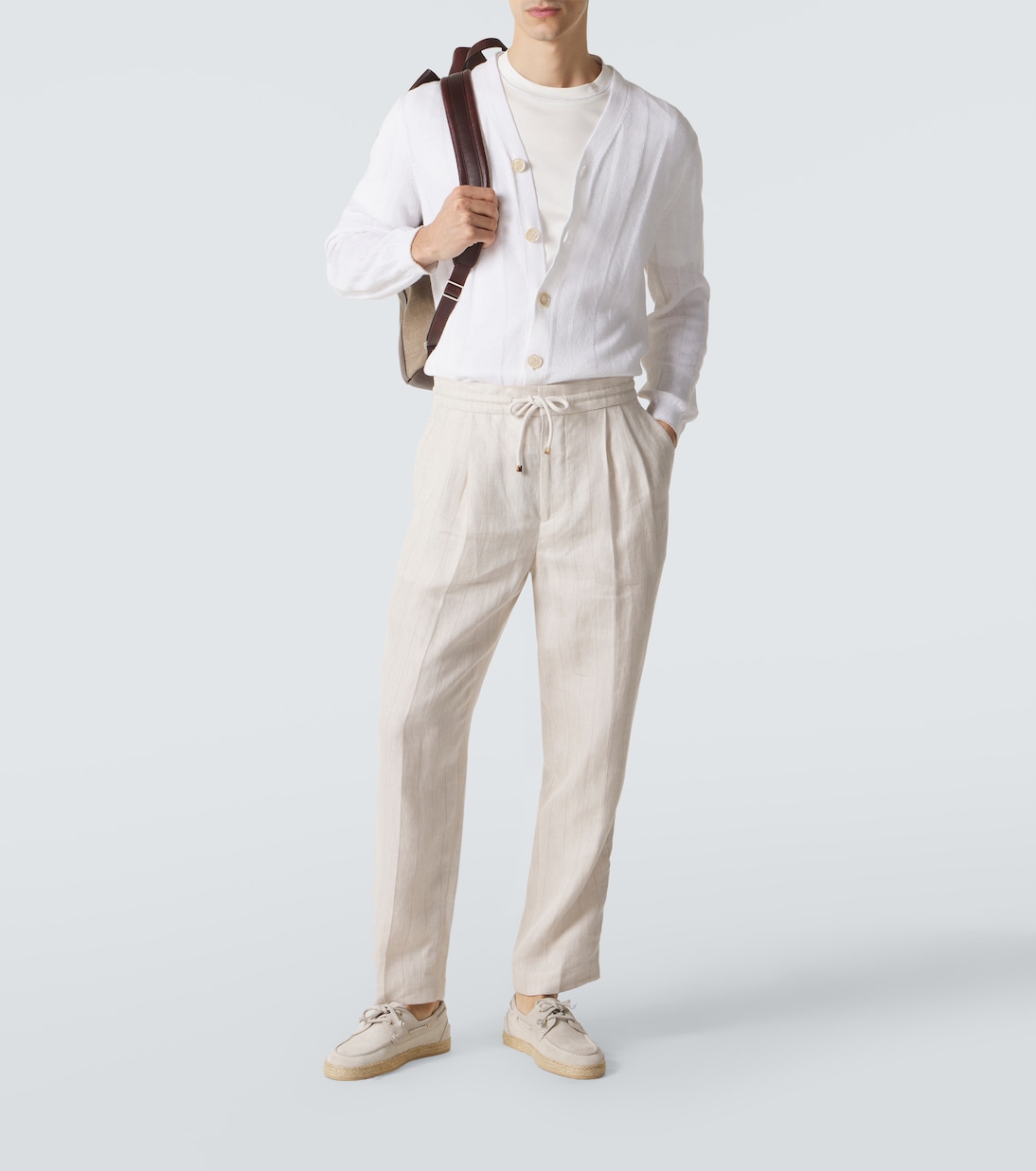 코튼 리넨 카디건 | Brunello Cucinelli