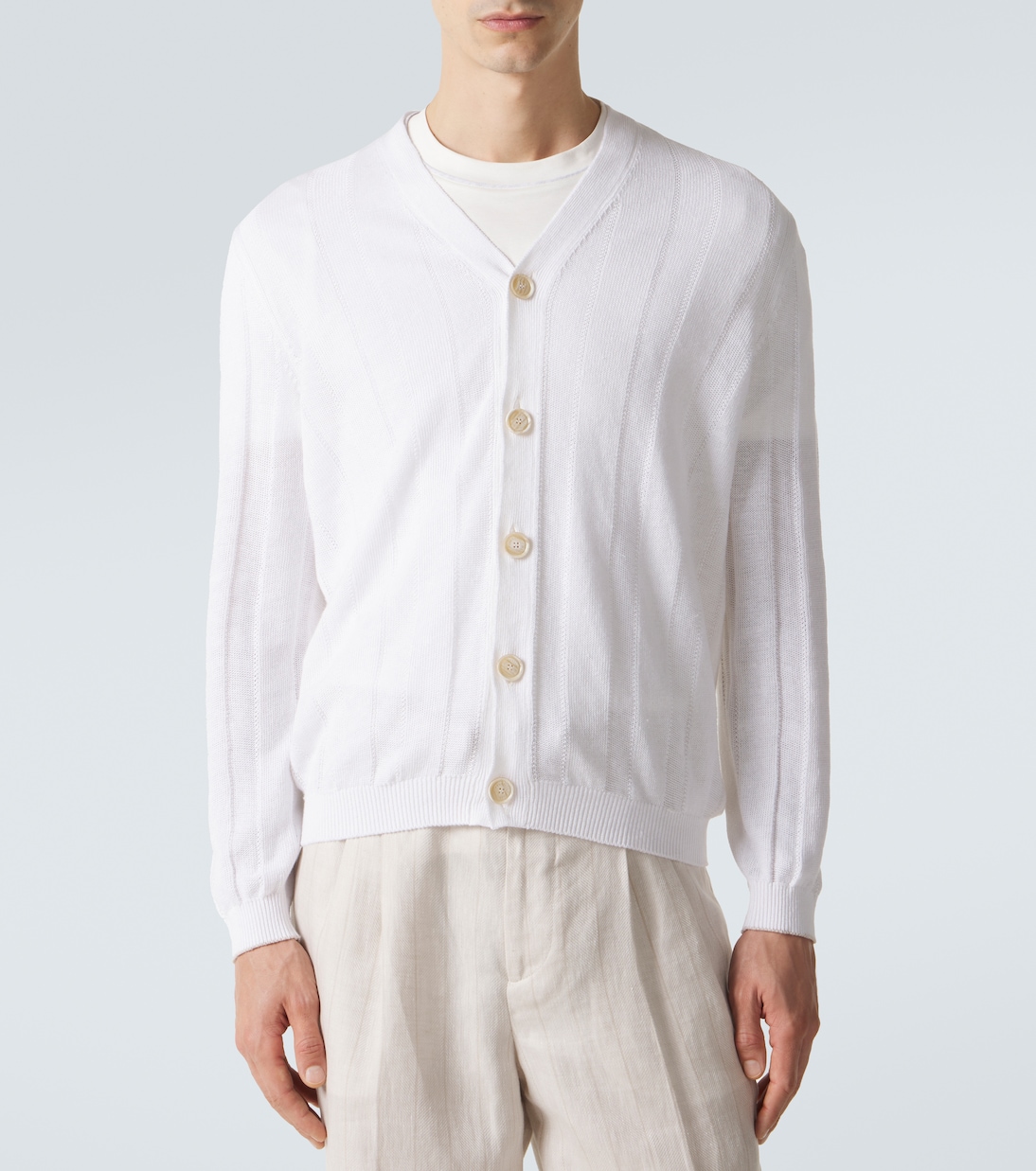 코튼 리넨 카디건 | Brunello Cucinelli