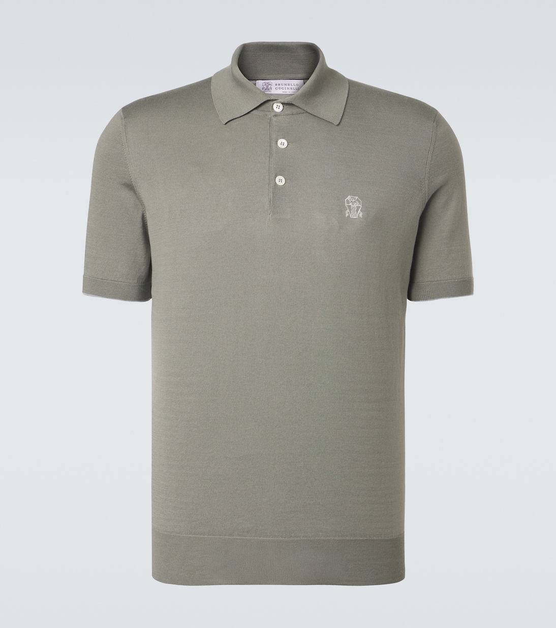 Logo cotton piqué polo shirt | Brunello Cucinelli
