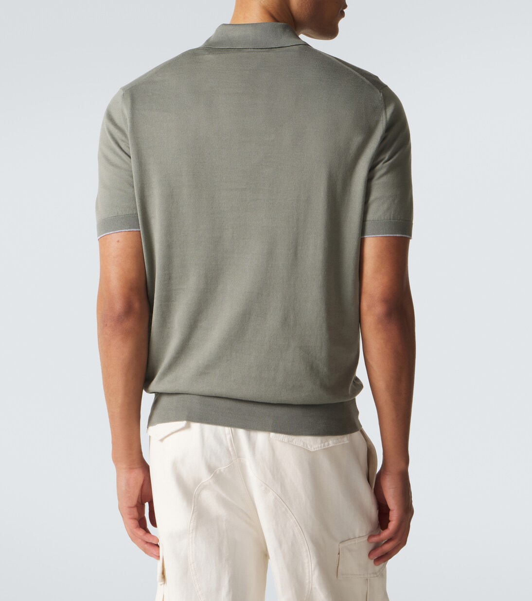 Logo cotton piqué polo shirt | Brunello Cucinelli