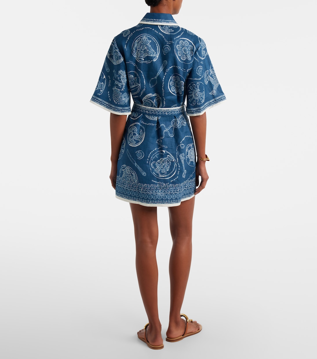 Robe chemise Lucky en lin à ceinture | Alémais