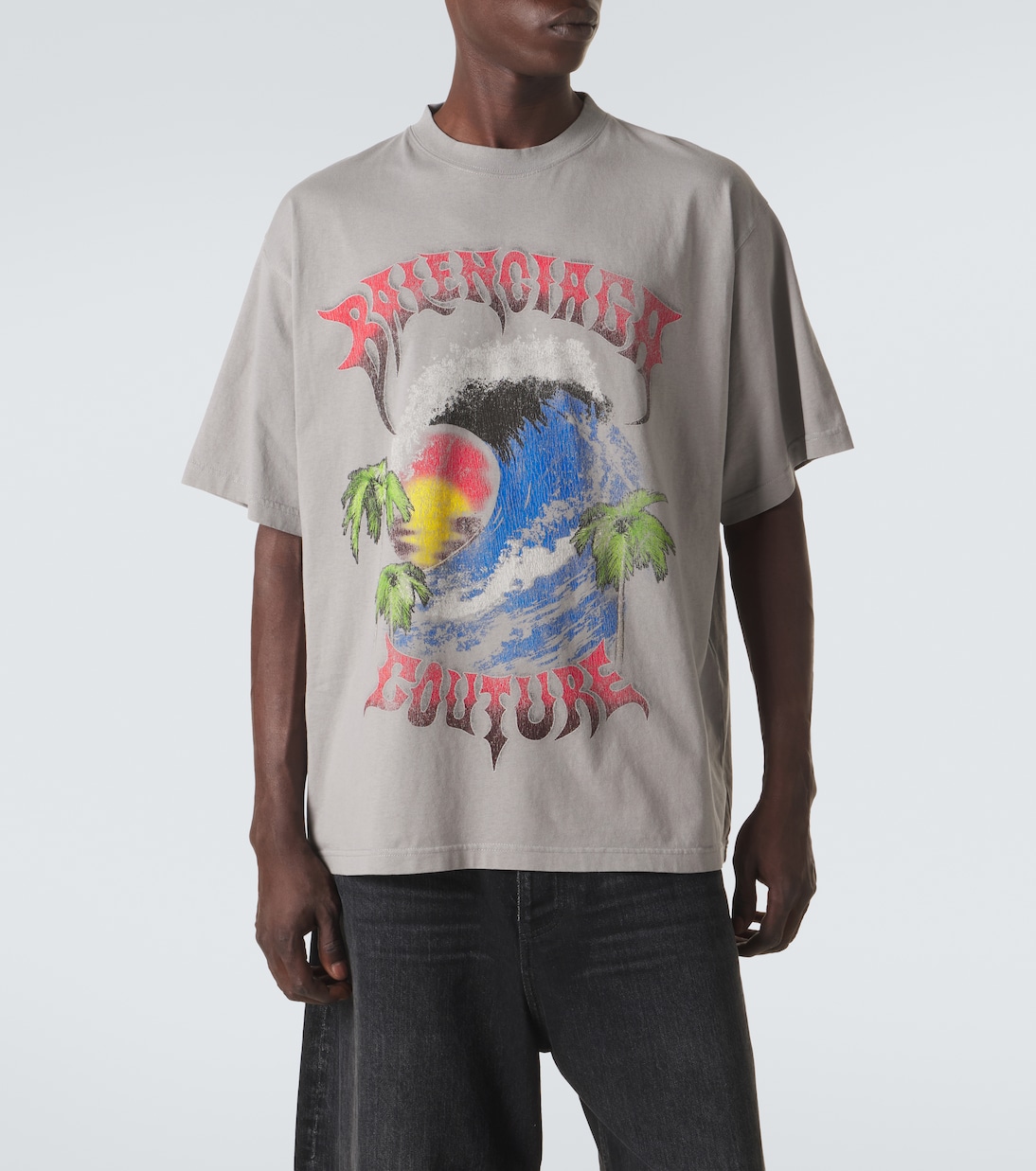 Printed cotton jersey T-shirt | Balenciaga