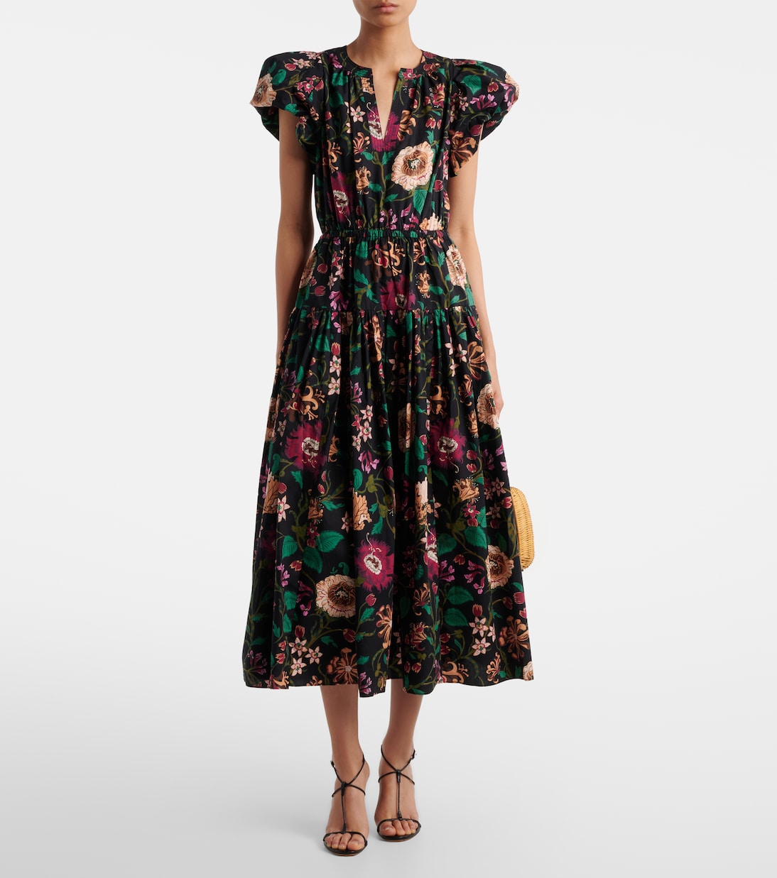 Vestido midi Marin de popelín de algodón | Ulla Johnson