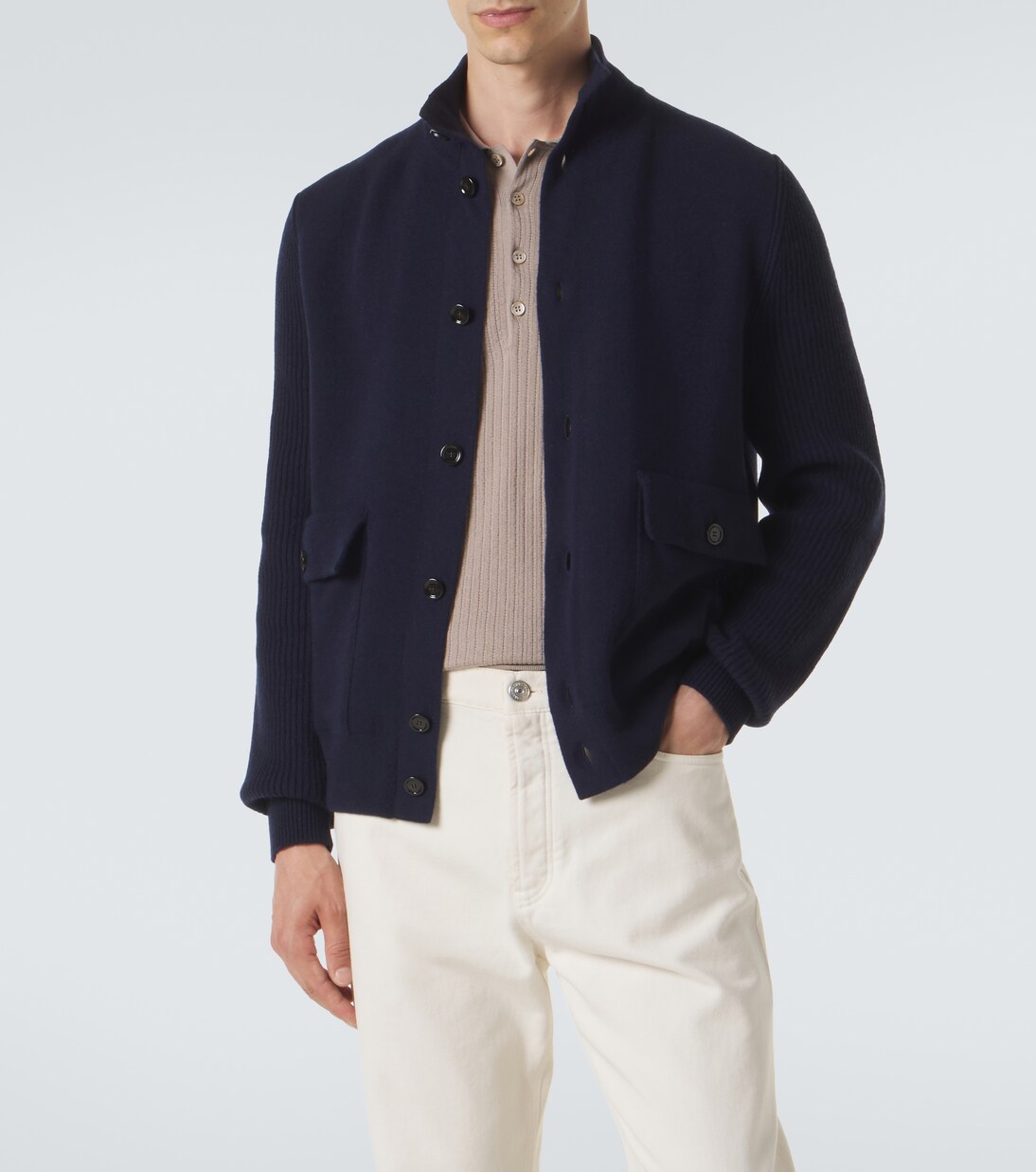 Knitted wool-blend jacket | Lardini