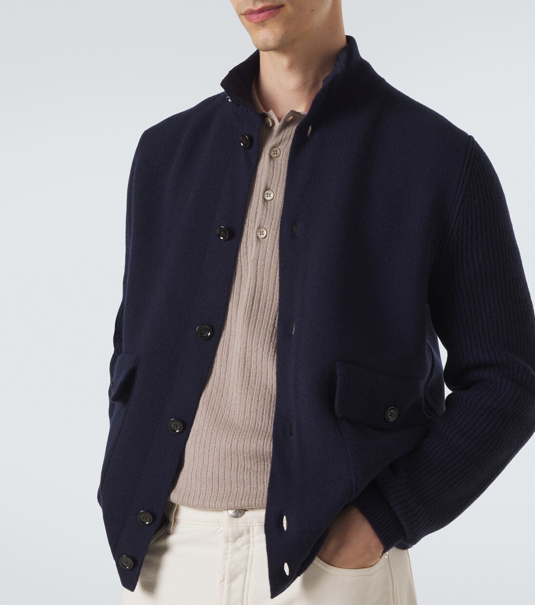 Knitted wool-blend jacket | Lardini