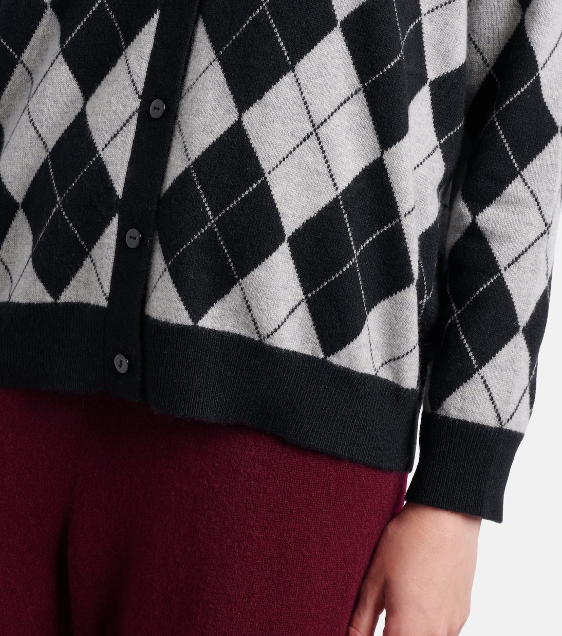 Raelyn argyle cashmere cardigan | Lisa Yang