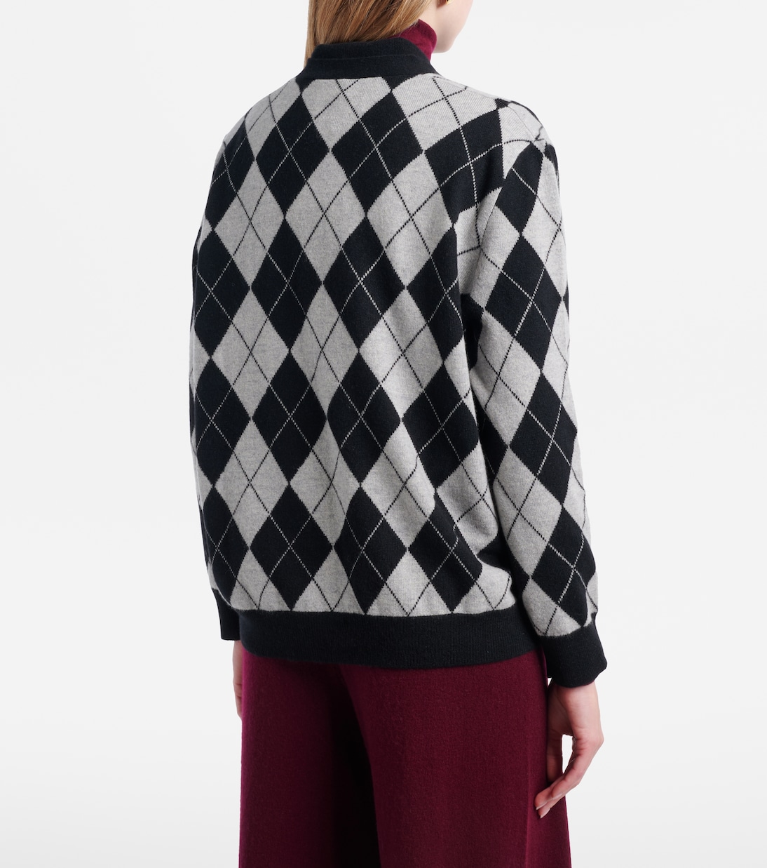 Raelyn argyle cashmere cardigan | Lisa Yang