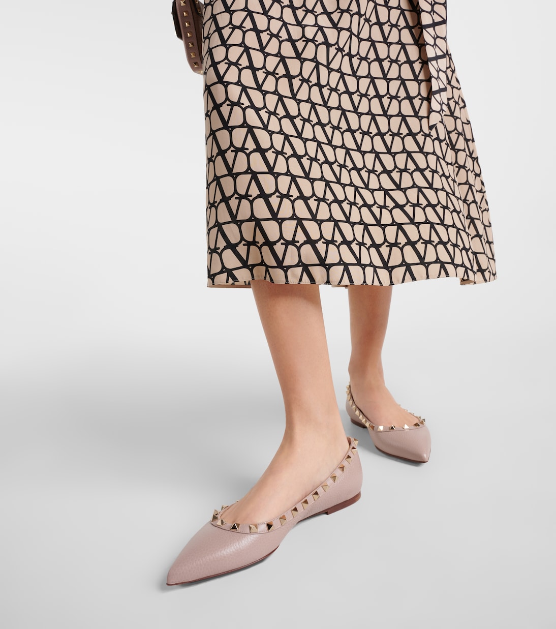 Rockstud leather ballet flats | Valentino Garavani