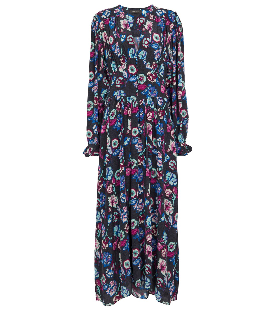 Robe midi Moyrazia en soie à fleurs | Isabel Marant
