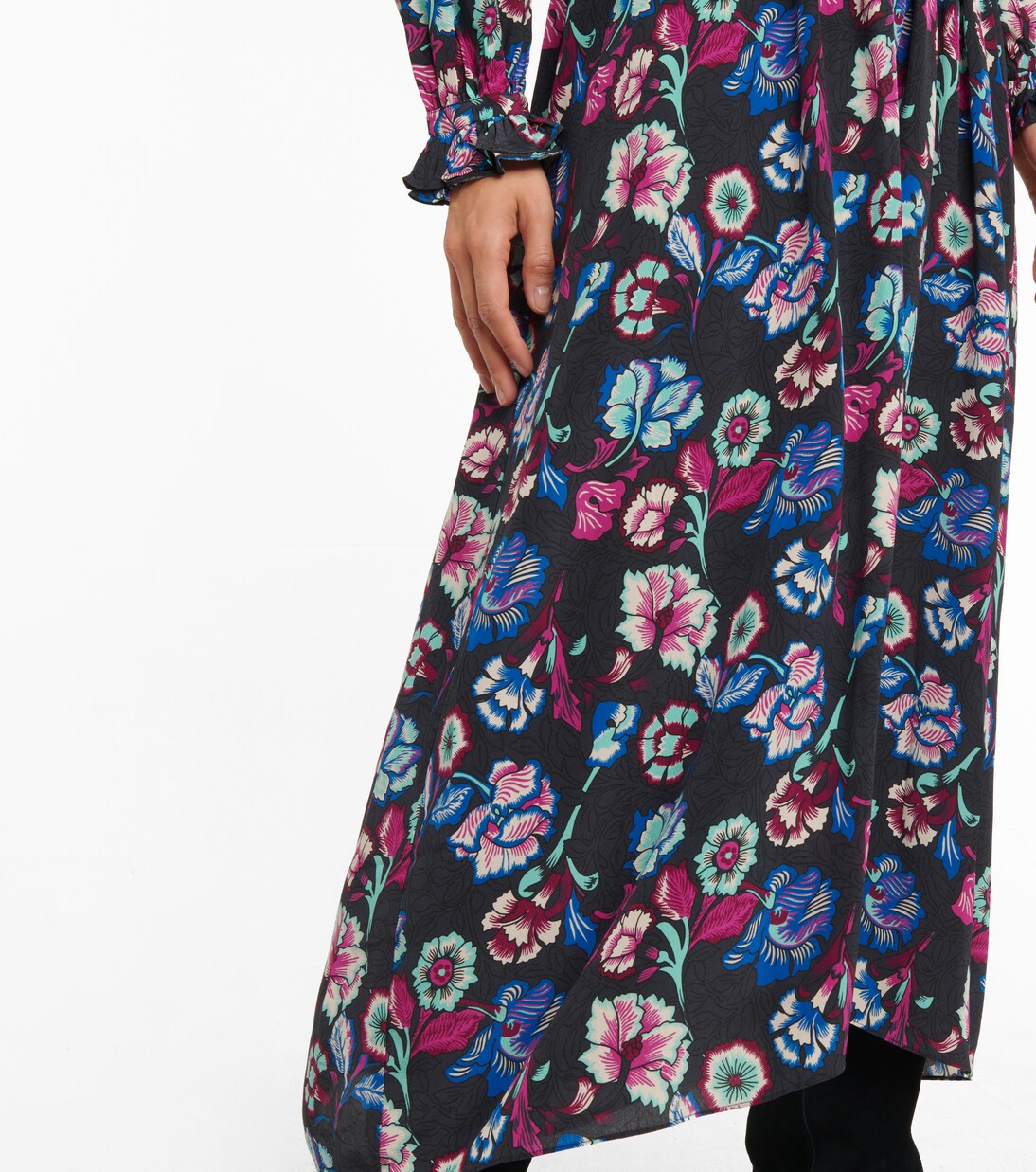 Robe midi Moyrazia en soie à fleurs | Isabel Marant